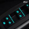 1/2PCS Car Styling Window Switch Luminous Stickers Nighting Glowing Button Auto Stickers Universal Green Orange Blue