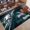 Benutzerdefinierter Teppich Philadelphia Eagles Muster Druck Name Text Weicher Rutschfester Bodenbelag für Heim-Innenraumdekoration