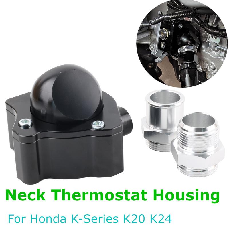 

K-Series Neck Thermostat Housing V2 For Honda K20 K24 Engines Radiator Hose K Swap Black Aluminium