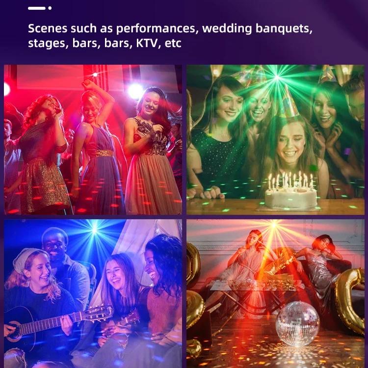 LED Laser Projection Stage Lighting RGBW DJ Disco MIni Party Lights Remote Control for Christmas Wedding Home Club Decoration