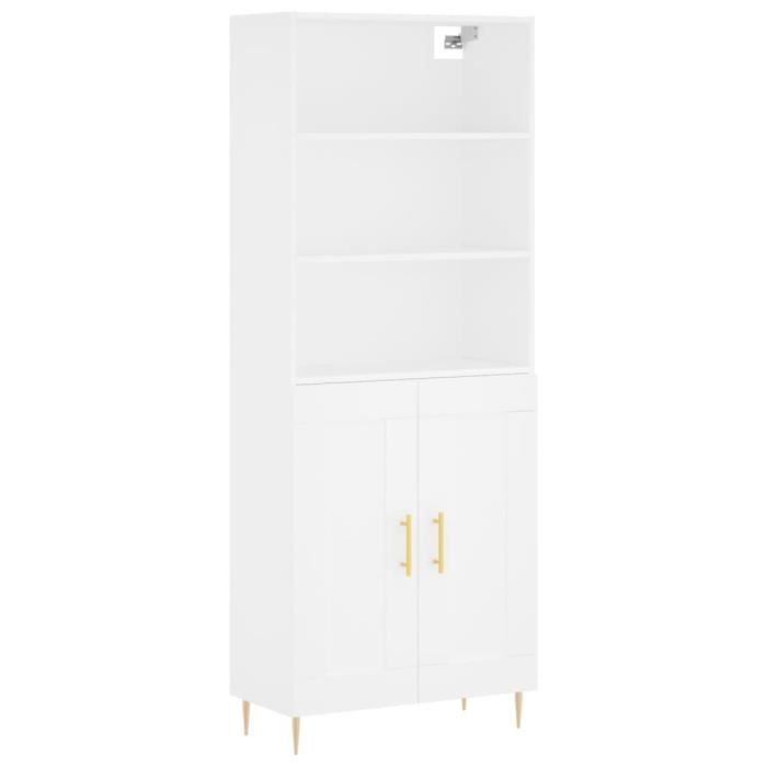 VidaXL Highboard White 69.5x34x180 Cm Engineered Wood 3189941