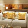 4PCS Fall Harvest Decorative Throw Pillow Covers - Inch, Soft Polyester, Fall Thanksgiving Pumpkin and Yellow and Orange Floral Pattern - Perfect for