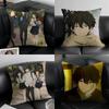 H-Hyouka Pillow Japanese Anime Peripheral Cushion Cover Pillow Case Anti-Dustmite Invisible Zipper Silky Plush Cushion