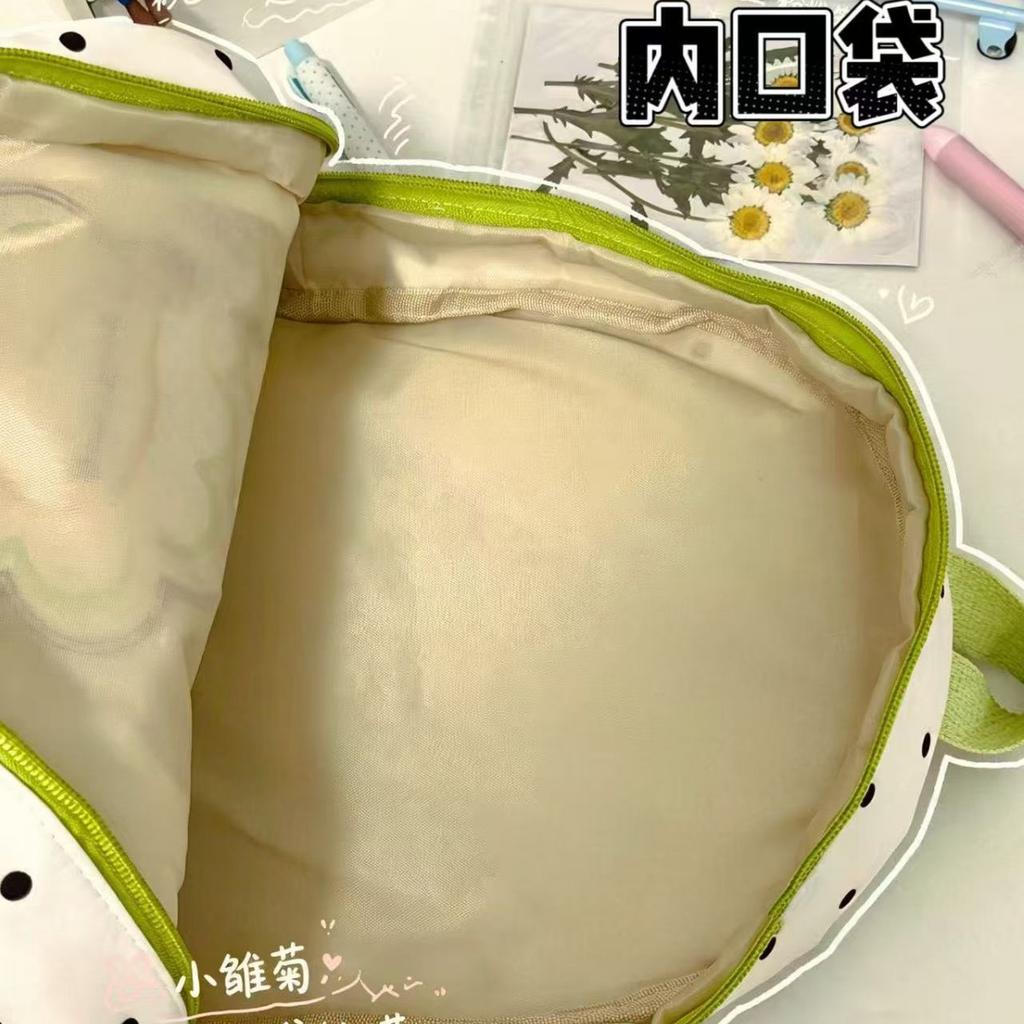 Schoolbag Japanese fresh lucky four-leaf clover schoolbag primary school student kitten ears backpack cute student soft girl backpack female