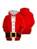 Couple Style 3D Print Santa Claus Festival Hoodie