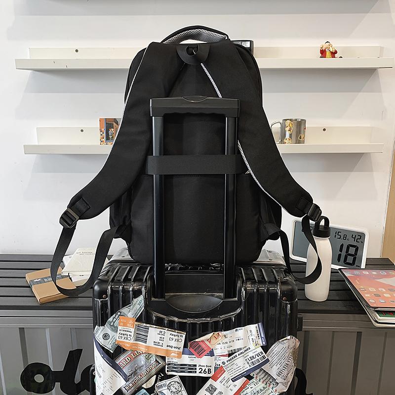 Junior High School Student Schoolbag Girl's Large Capacity Backpack Men's Letter Backpack