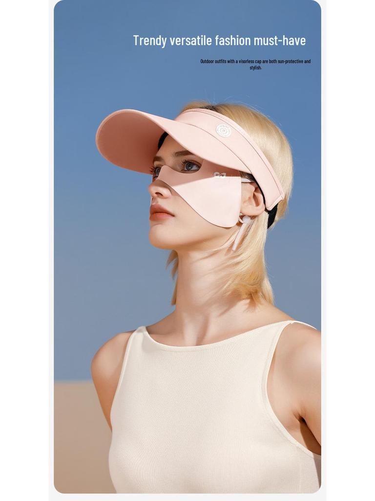 Seamless Butterfly Mask: Women's 24x Sun Protection with Breathable Ice Silk & UV Shield for Eye Corners & Nose