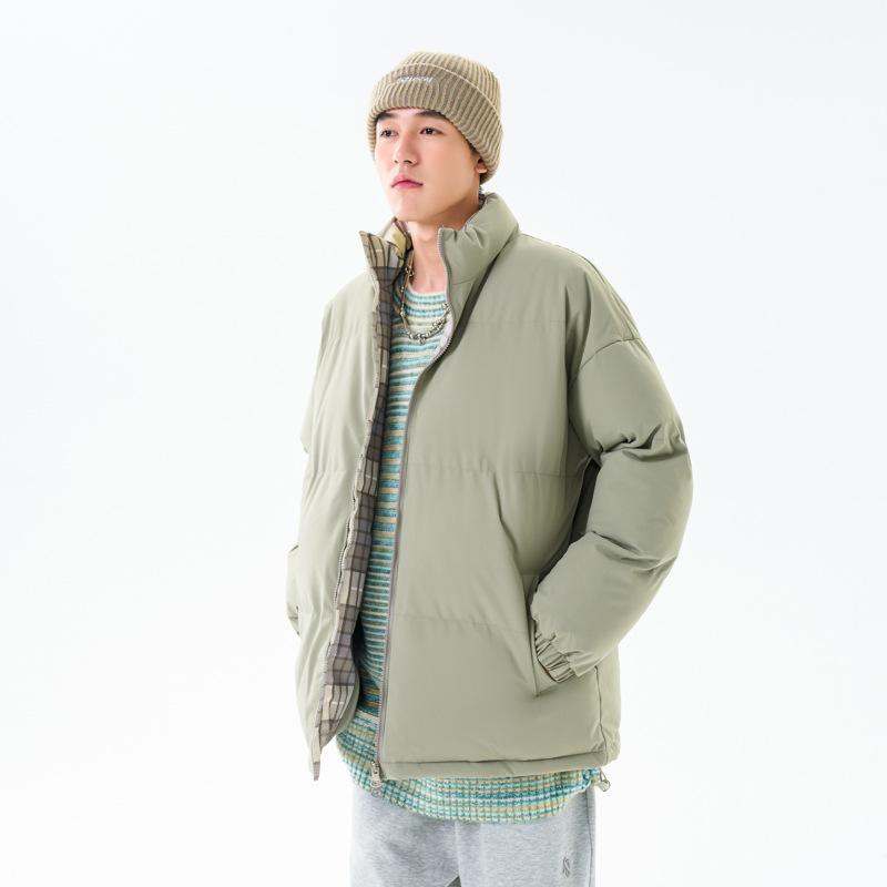 Padded-padded clothes are the same for men and women, winter new loose stand-up collar padded jacket, warm and thickened padded clothes, men's top