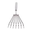 Hand Rake Cultivator Claw Soil Tiller, Stainless Steel Garden Tool Rakes with 7 Tines, Small Beach Rake for Gardening Cultivating Loosening Weeding D