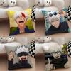 Cartoon G-Gojo Satoru Pillow Case Cushion Cover Soft Cute Throw Pillow Case For Car Sofa Pillowcase Polyester With Zipper