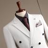 Men's High-End Double-Breasted Striped Slim-Fit Wedding & Business Suit Set