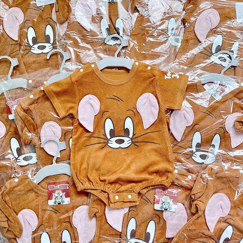 

Yuan Shan ~ The Cat and the Mice Mouse Daily Single Baby One-Piece Romper Baby Triangle Romper Suit 70-90 Model Coffee Color 80 cm