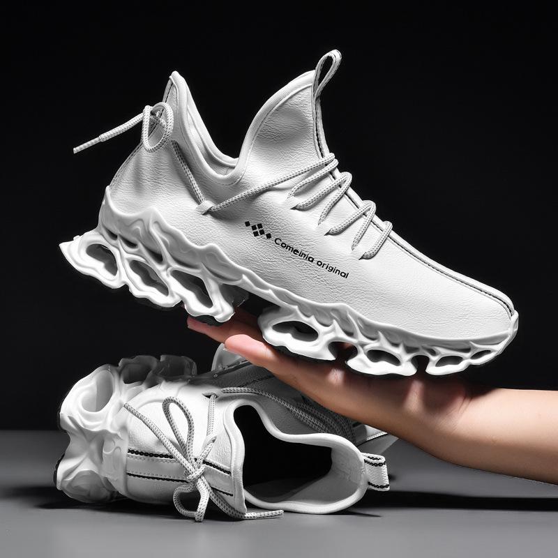 Dad shoes large size autumn blade casual sports shoes men's microfiber leather travel hiking platform shoes