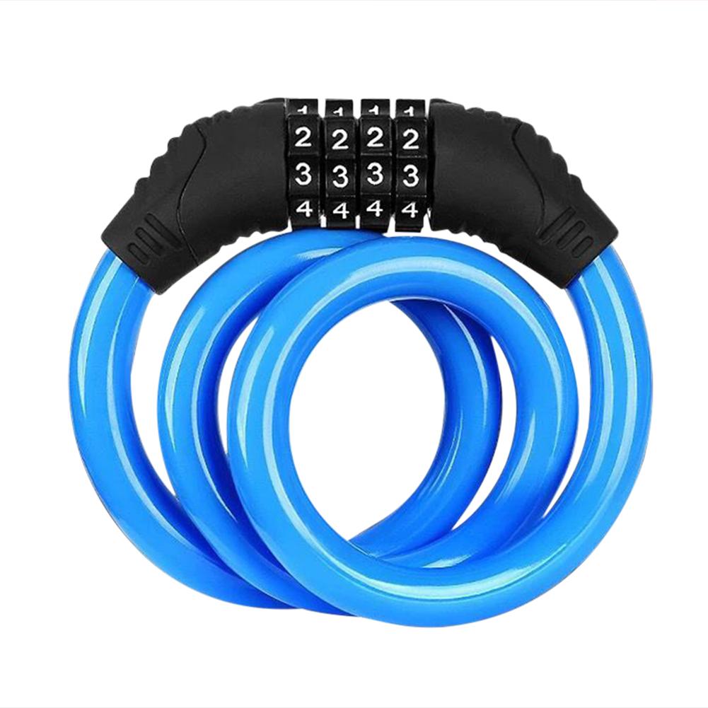 Stahlkabel-Spiralschloss Universelles Fahrradschloss Diebstahlsichere Spirale 4-stelliger Code Mountainbike Sicherheitsschloss Fahrradzubehör