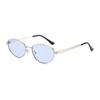 New cat eye sunglasses, European and American fashion simple metal versatile sunglasses, trendy fashion glasses
