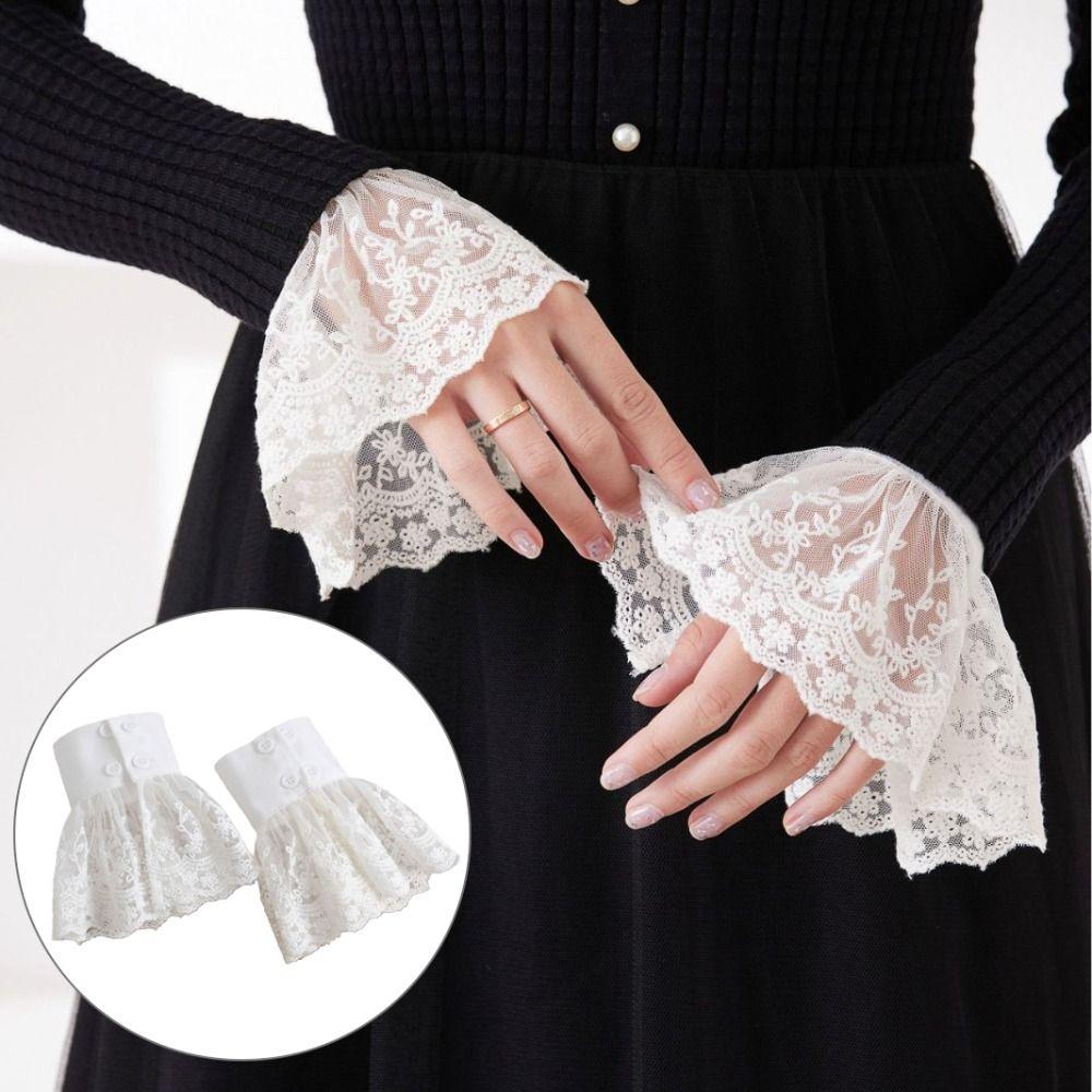 Floral Sleeve Cuffs Detachable Sweater Decoration Fashion Fake Cuff  Autumn Winter
