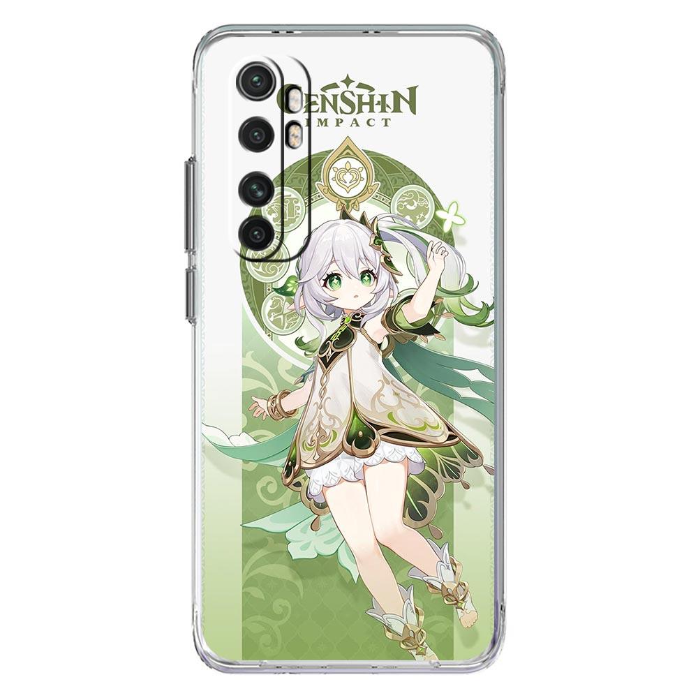 Phone Case For Xiaomi Mi Poco X7 X6 X5 NFC X3 Pro 17 15T 15 14T 14 13T 11 12 13 Lite Clear TPU Cover Genshin Impact Nahida