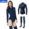 Outdoor Sports Diving Suit Women's Snorkeling Cold Warm Jellyfish Split Long-sleeved Stockings Swimsuit Set