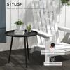 Outdoor side table. Garden table. Round patio table. Steel. 40 x 50 cm (diameter x height). Black
