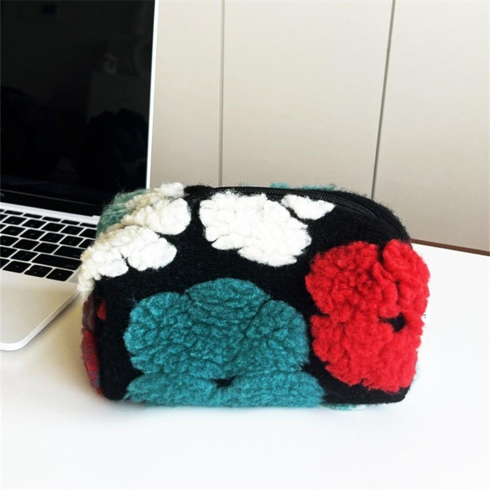 Handgehaltene Reise-Kosmetiktasche aus weichem Material Gestreiftes Design Große Kapazität Make-up-Tasche Texturiert Tragbar Kulturtasche Für Studenten