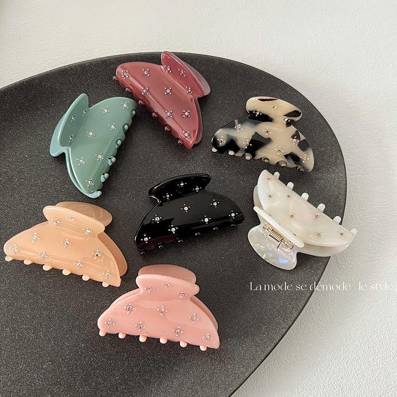 Cute Rhinestone Ice Cream Color Hair Clip - Small Claw Clip, Good Texture, Updo Hair Accessory