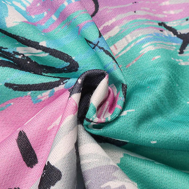 Casual Vacation Tie-dye Printed Shorts Women Temperament Elegant Mid-waist Straight Beach Pants Summer Clothes Women 2026