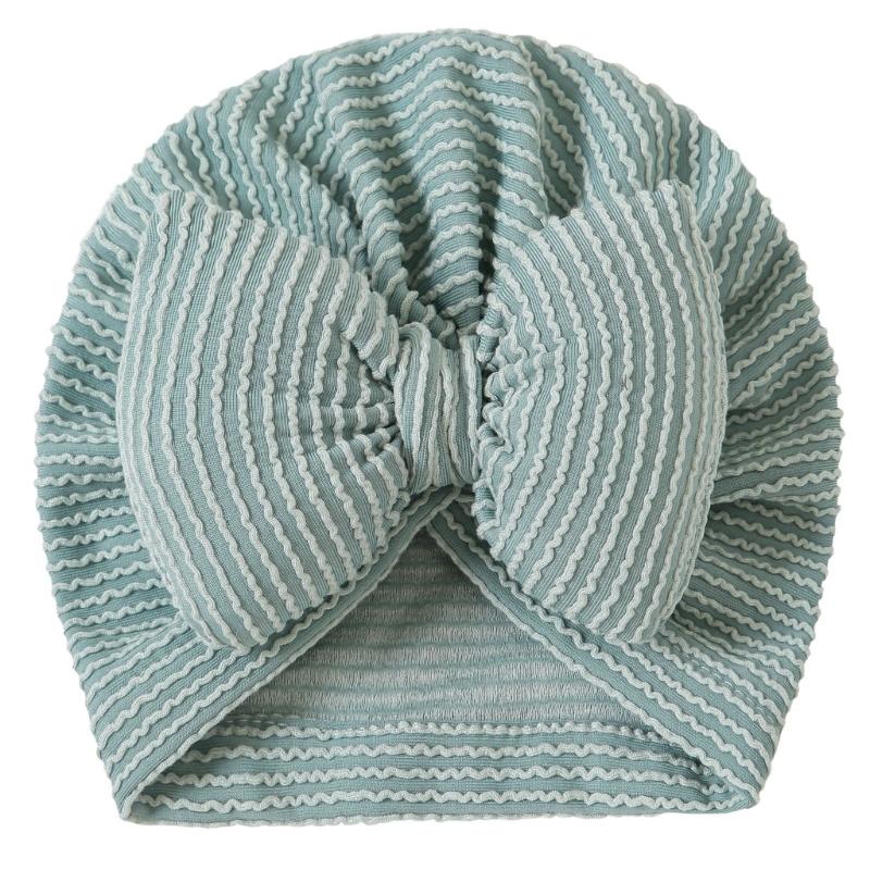 Infant Striped Hat with Bowknot Comfortable Cotton Blend Headwear Unisex Baby Striped Hat Comfortable for Boy & Girls