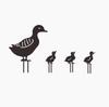 Creative Wrought Iron Duck Family Garden Silhouette Ornaments