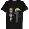 Alien Vs Predator X Beavis and Butthead Hunter and Xenomorph Funny Black T-Shirt Cheap Sale Cotton T Shirts for Boys