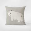 Minimalist Cute Polar Bear Throw Pillow Cover, Home Decor Cushion Case
