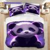 Panda Pattern Bedding Quilt Set Quilt Cover Pillowcase Home Decoration Birthday Gift (1 * duvet cover + 2 * pillowcase, without core)