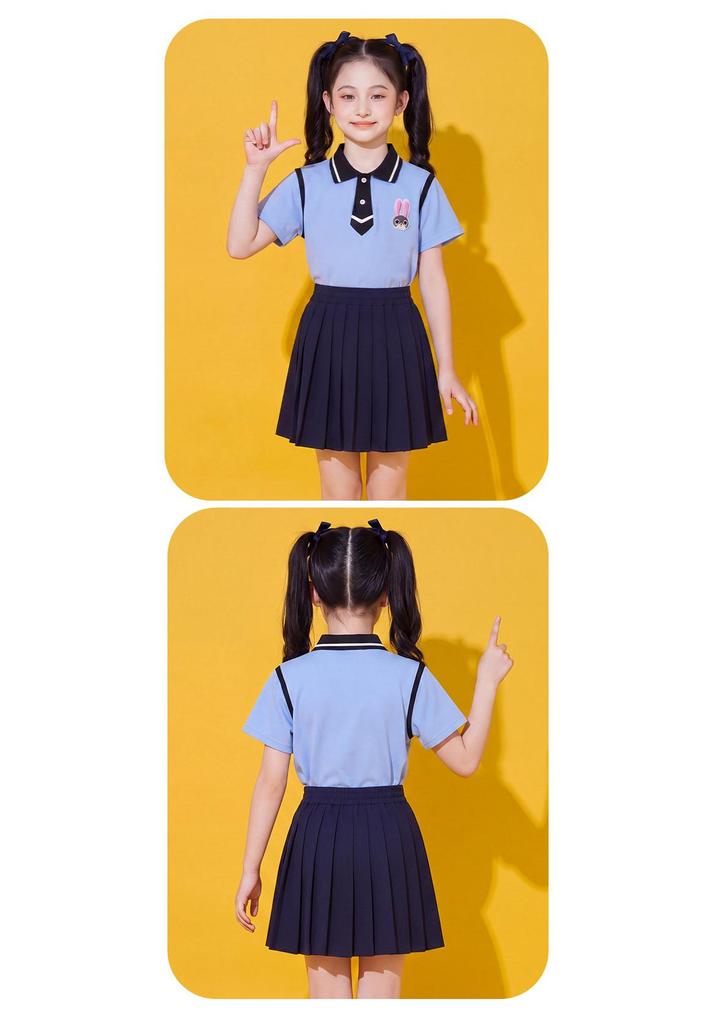 Summer Two-Piece School Uniform Set for Boys & Girls - Kindergarten & Primary School Performance Outfit
