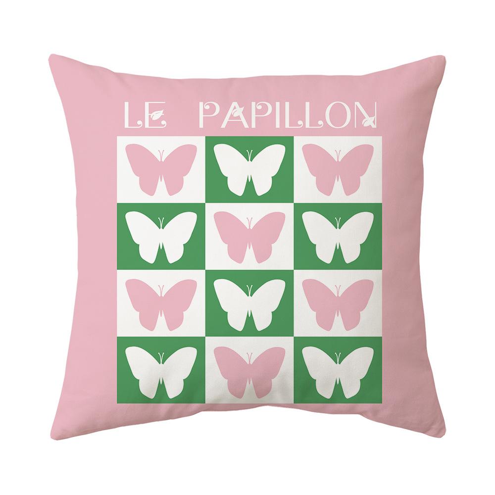 Boho Pillowcase Office Cushion Sofa Pillow Bedside Backrest Lumbar Plant Print Pillow