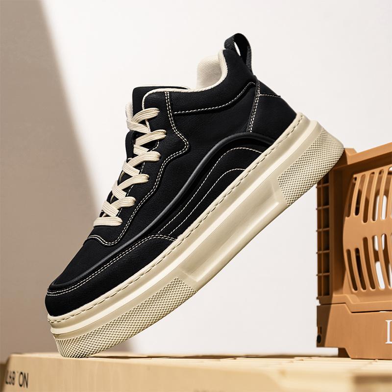 Fashion New Retro Autumn Winter Men's Ankle Shoes Classic Leather Casual Boots Fashion Comfort Mens Desert Boots Warm Lace-Up Male Shoes