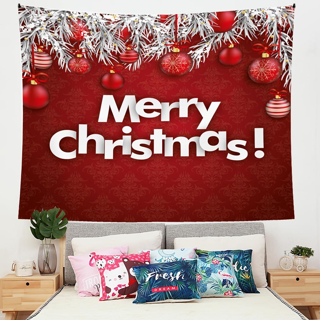 Buon Natale Decorazione domestica Arazzo artistico Casa Soggiorno Camera da letto Decorazione murale Appeso a parete Sfondo Arazzo in tessuto