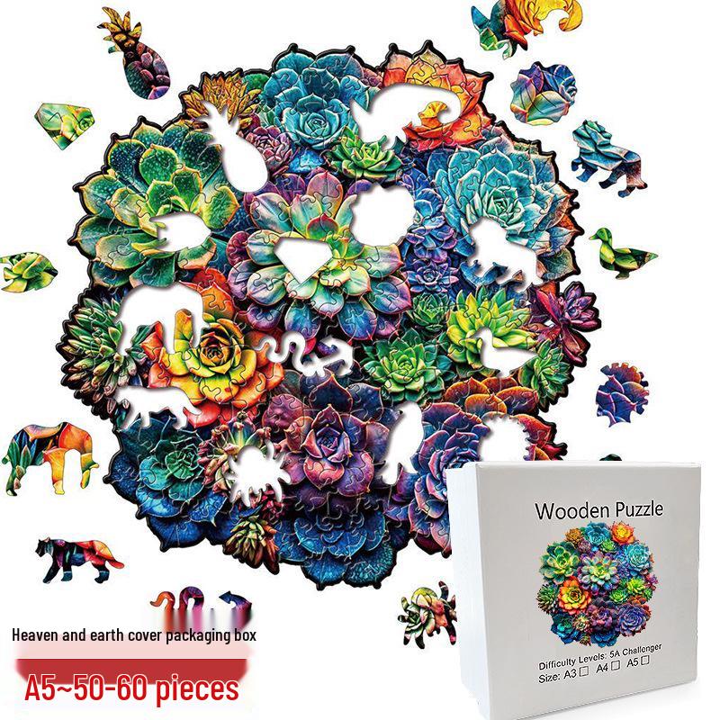 Irregular Animal Dog Penguin Wooden Puzzle in Stock