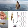 Fishing Hook Live Shrimp Fixing Hook Saltwater Fishing Tackle Barbed Fishhook with Hole Fishing Baitholder Hook