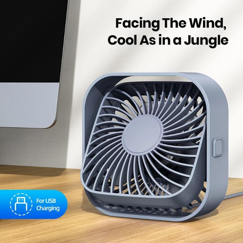 Desktop Mini Fan with Multi-angle Adjustment Office and Dormitory Desktop Ultra-quiet 3-speed High Wind Force 360°Rotatable Fans