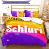 3-teiliges Bettwäsche-Set mit Spezi-Logo-Muster, Bettbezug-Set beinhaltet Bettbezug & Kissenbezüge, perfekte Ganzjahres-Schlafzimmerdekoration & Geschenk