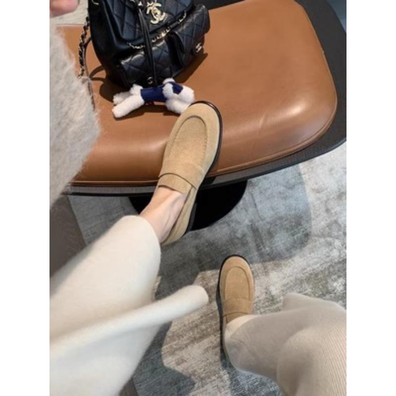 

Ретро туфли из овчины на толстом каблуке из маленькой кожи для женщин, ленивая кожа на одной ноге, толстая подошва 40