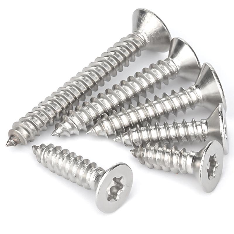 201 Stainless Steel Plum Slot Flat Head Self-Tapping Screws M2-M6