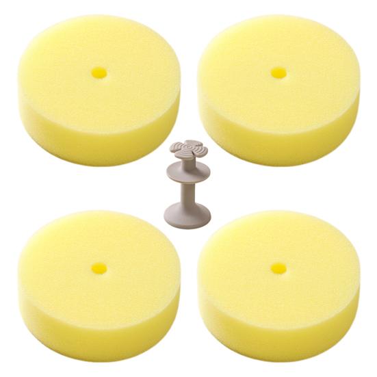 Cleaning Brush Double-Sided Soft Sponge Scouring Pad Suction Cup Silicone Head Non-Stick Oil Sponge Brush Kitchen Cleaning Tool