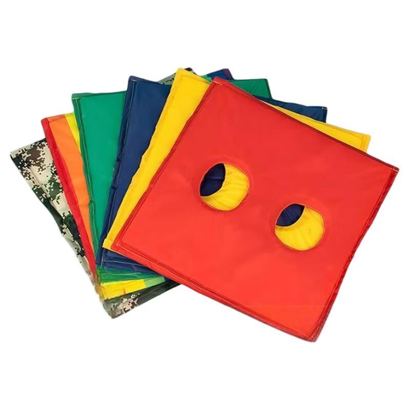 Double-Hole Foam Mat for Team Building & Sensory Training 38x38cm синий