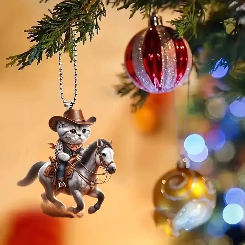 Acrylic New Cartoon Style Cat Pendant For Car Interior Decoration Perfect For Lovers Pet