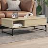 VidaXL Coffee Table, End Table with Adjustable Legs, Side Table Living Room Interior, Modern, Oak 845392