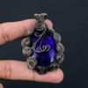 Blue Flash Labradorite Gemstone Copper Wire Wrap Handmade Pendant Jewelry Gift For Love