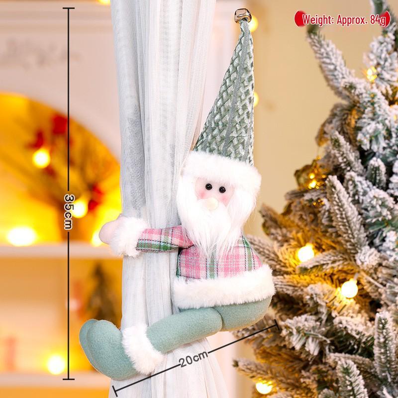 Kreativa julgardinsband: Snögubbe & Gammal Man Tecknade Prydnader