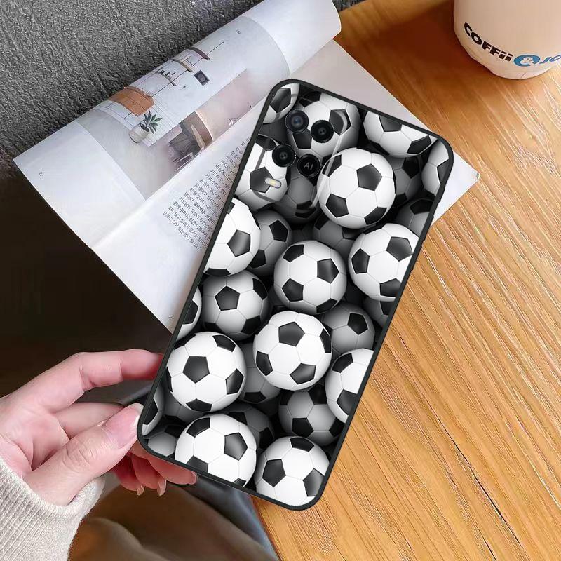

Football Soccer Ball Case For OPPO A17 A16 A15 A78 A98 A54 A74 A94 A76 A96 A77 A52 A72 A5 A9 A53 A54s A57s Cover OPPO A16