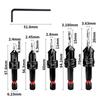 For Woodworking Countersink Bit Pilot Hole Cutter Black as Picture Fits Screws 5- 12 Counter Sleeve For Counterbore
