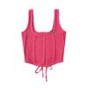 Za2025 Summer New Women clothes Versatile Slimming Sexy Navel Short Knitted Sling Sleeveless Vest Top